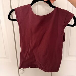 Free People Burgundy Tank Top